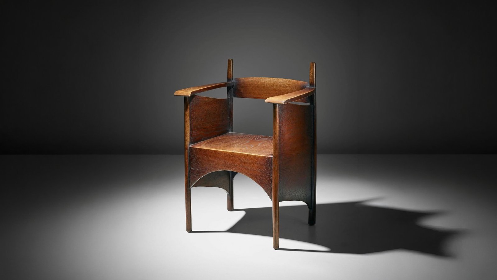 Note | 5 June | Mackintosh’s low-back armchair for Kate Cranston’s Argyle Street Tea Rooms